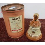 Boxed Bells Old Scotch Whisky Wade ceramic sealed bell decanter (18.75cl)
