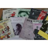 A selection of various pamphlets and sheet music including 'Les Patineurs 1939 The Skates Waltze'r