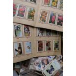 Large selection of various cigarette cards including albums of Park Drive cards and a postcard album