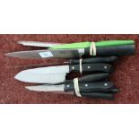 Selection of various assorted kitchen knives