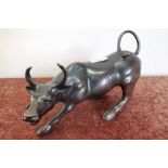 Bronze figure of a Water Buffalo (length 28cm & approx 14cm high)