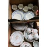 Royal Doulton Crambourne part tea service and another part tea/dinner service in two boxes
