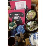 Large selection of various decorative items in two boxes including Ringtons tea ware, modern