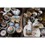 Large selection of various Victorian and later decorative ceramics including Wedgwood, Masons etc in