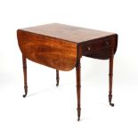 Property of a deceased estate - an early 19th century George IV mahogany pembroke table, with end