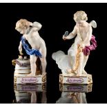 Two Meissen 'Devisenkinder' figures, Marcolini period (1774-1814), after the models by M.V. Acier