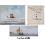 Property of a deceased estate - Colin M. Baxter (modern British) - 'CHARTWORK, BEACHY HEAD