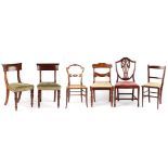 Property of a lady - a pair of Victorian mahogany side chairs, each stamped 'WATTINGLEY' to