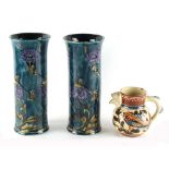 Property of a lady - a pair of early 20th century S. Hancock & Sons Morris Ware vases, facsimile