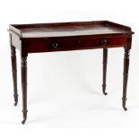 Property of a deceased estate - an early 19th century George IV mahogany washstand, with 3/4 gallery