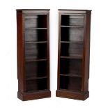 Property of a deceased estate - a pair of early 20th century reproduction mahogany narrow open