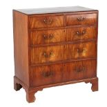 Property of a deceased estate - a George III mahogany chest of two short & three long graduated