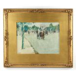 Property of a gentleman - Albert Ludovici Jnr (1852-1932) - CARRIAGES ON THE CHAMPS ELYSEES -