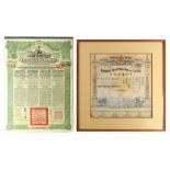 Property of a gentleman - an early 20th century Banque Industrielle de Chine bond certificate,