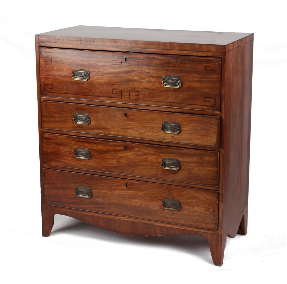 Property of a deceased estate - an early 19th century Regency period mahogany secretaire chest, 39. - Image 2 of 2