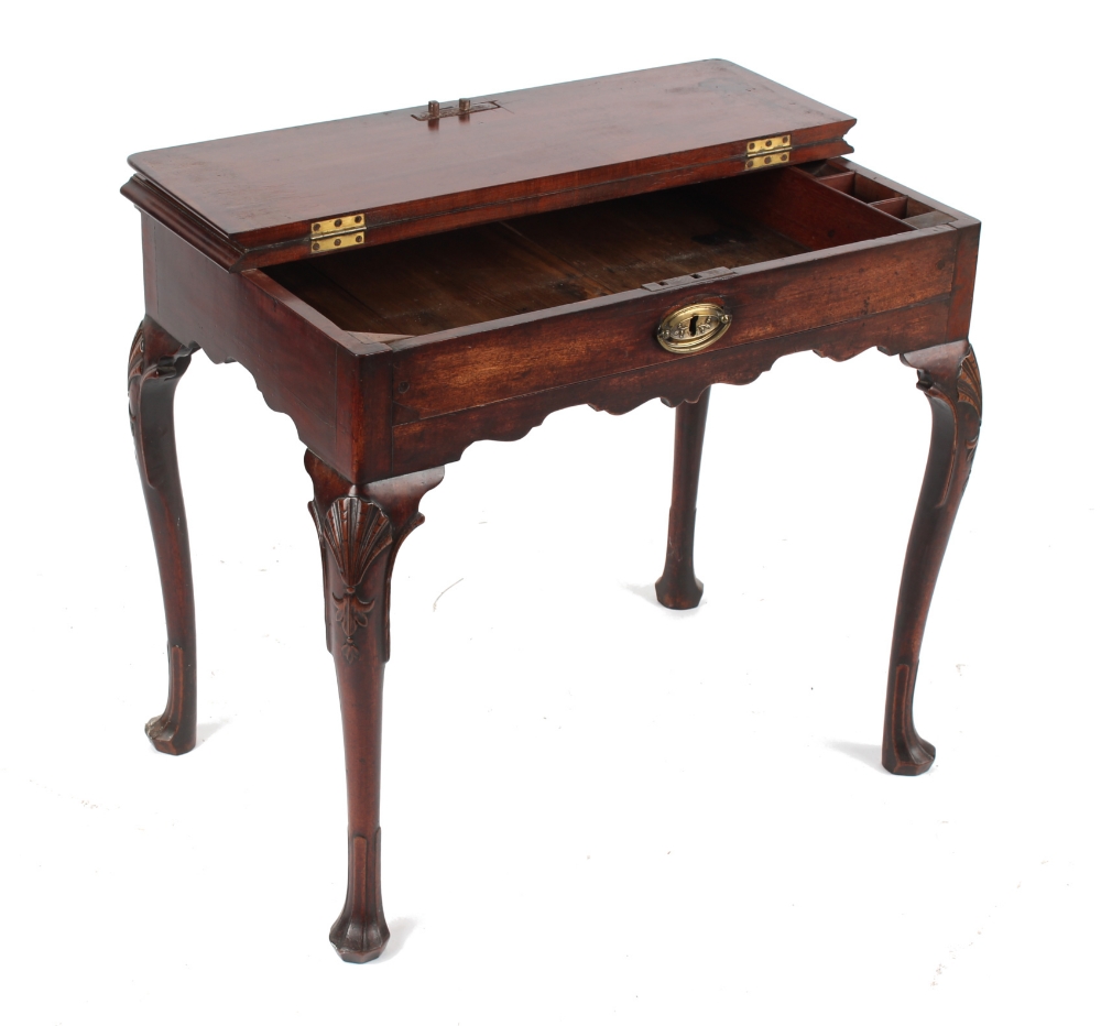 Property of a gentleman - a George II mahogany writing table, circa 1750, probably Irish, with - Image 2 of 2