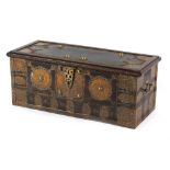 Property of a deceased estate - a Zanzibar chest, with brass fittings & interior candlebox, 39.5ins.