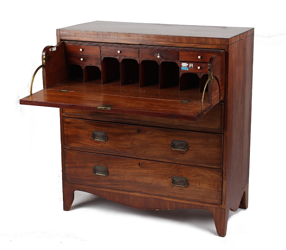 Property of a deceased estate - an early 19th century Regency period mahogany secretaire chest, 39.