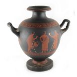 Property of a gentleman - an early 19th century Etruscan style amphora, probably Wedgwood, painted