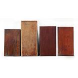 Property of a gentleman - four assorted 19th century mahogany table tops or leaves, the largest 47.