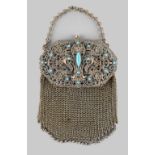 A private collection of handbags from a deceased estate - a chatelaine style mesh purse with