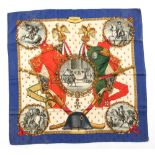 Property of a deceased estate - a Hermes silk scarf - 'Napoleon', designed by Philippe Ledoux (see