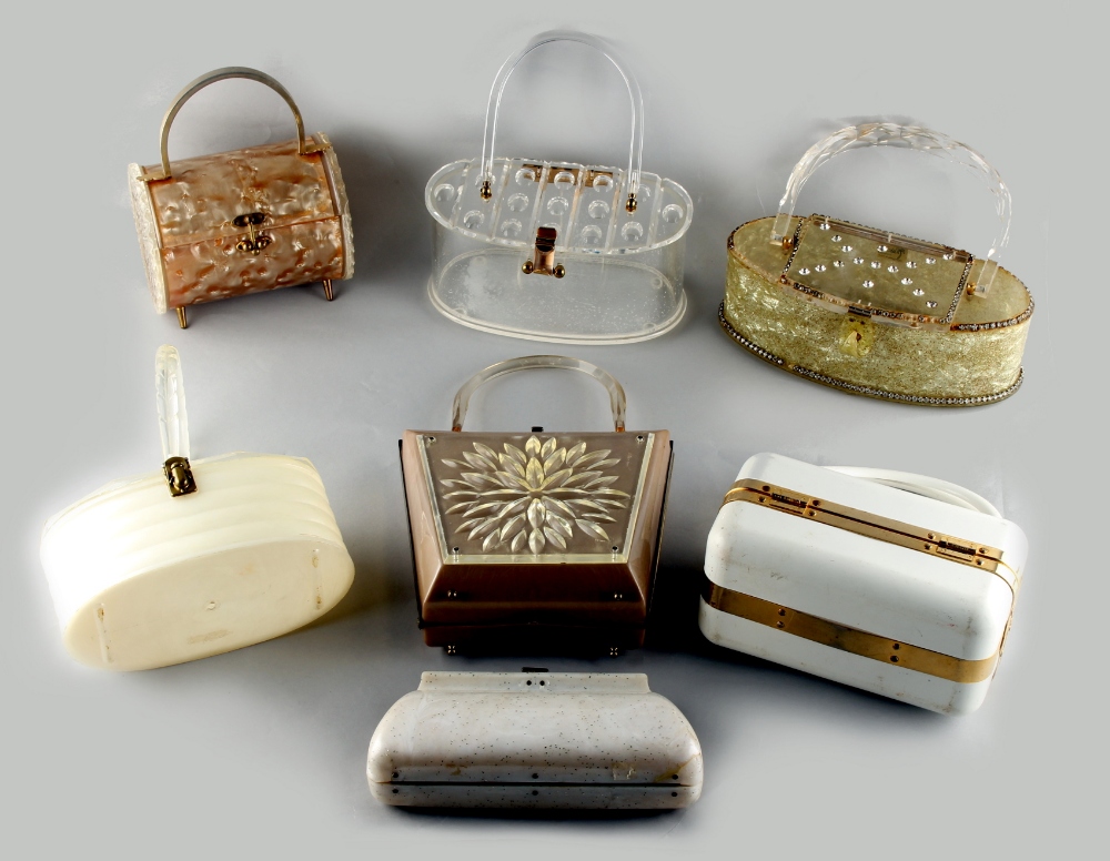 A private collection of handbags from a deceased estate - seven assorted 1950's American style box