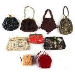A private collection of handbags from a deceased estate - two Chinese style embroidered clutch