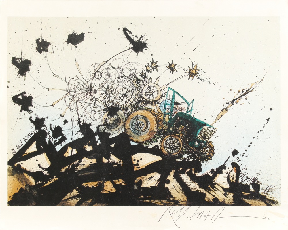 ARR - Ralph Steadman (b.1936) - 'THE ROBERT DOUTRES TREATMENT' - screenprint, 9 by 12.9ins. (22.9 by