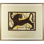 Property of a deceased estate - Bernard Leach (1887-1979) - LION TILE - lithograph, 17.15 by 20.