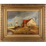Property of a gentleman - late 19th / early 20th century - WINDMILLS, FIGURES AND A CART IN A