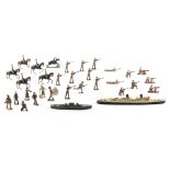Property of a gentleman - a collection of thirty painted lead figures, including a set of 17 First
