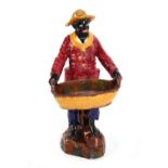 Property of a deceased estate - a late 19th / early 20th century Continental majolica figure of a