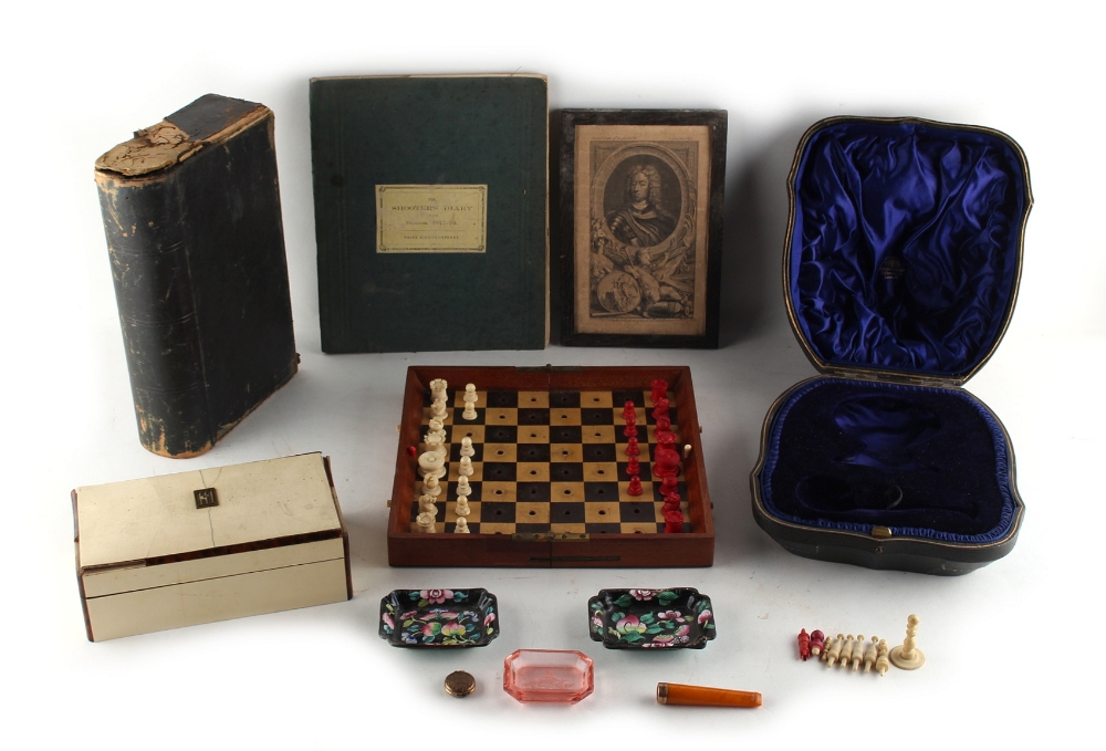 Property of a lady - a late 19th / early 20th century mahogany cased carved natural & red stained