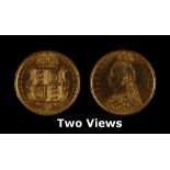 Property of a lady - a private collection of gold coins - a 1887 Queen Victoria gold half sovereign,