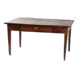Property of a lady - a 19th century French chestnut farmhouse kitchen table, the 4-plank top with