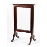 Property of a deceased estate - an early 20th century mahogany firescreen with sliding glass panels,