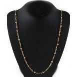 Property of a deceased estate - a 9ct yellow gold chain necklace, 29.5ins. (75cms.) long,