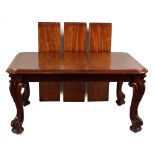 Property of a deceased estate - a Victorian mahogany telescopic wind-out, extending dining table,