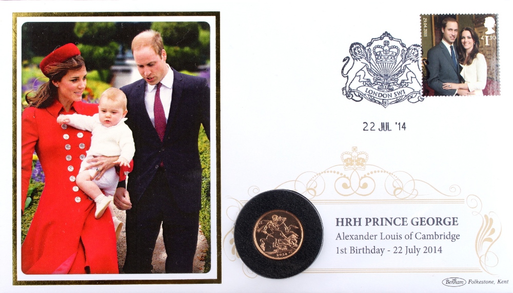 Property of a lady - gold coins - a limited edition (of 45) presentation 2014 Prince George of