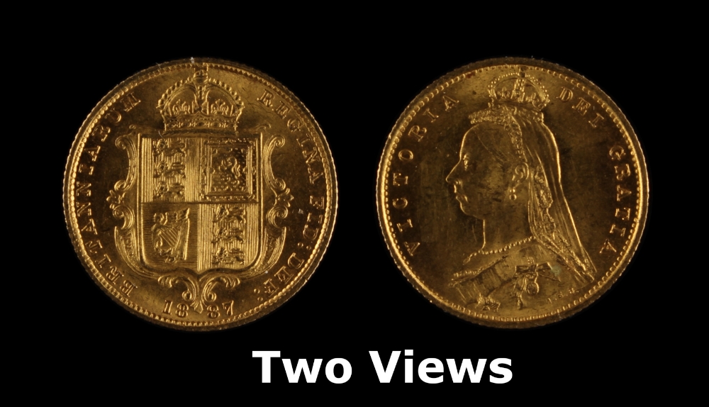 Property of a lady - a private collection of gold coins - a 1887 Queen Victoria gold half sovereign,