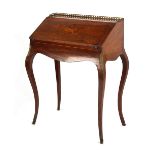 Property of a gentleman - a 19th century French Napoleon III rosewood & floral marquetry inlaid