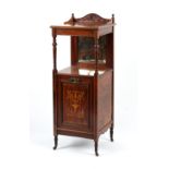 Property of a deceased estate - an Edwardian rosewood & marquetry inlaid purdonium (see