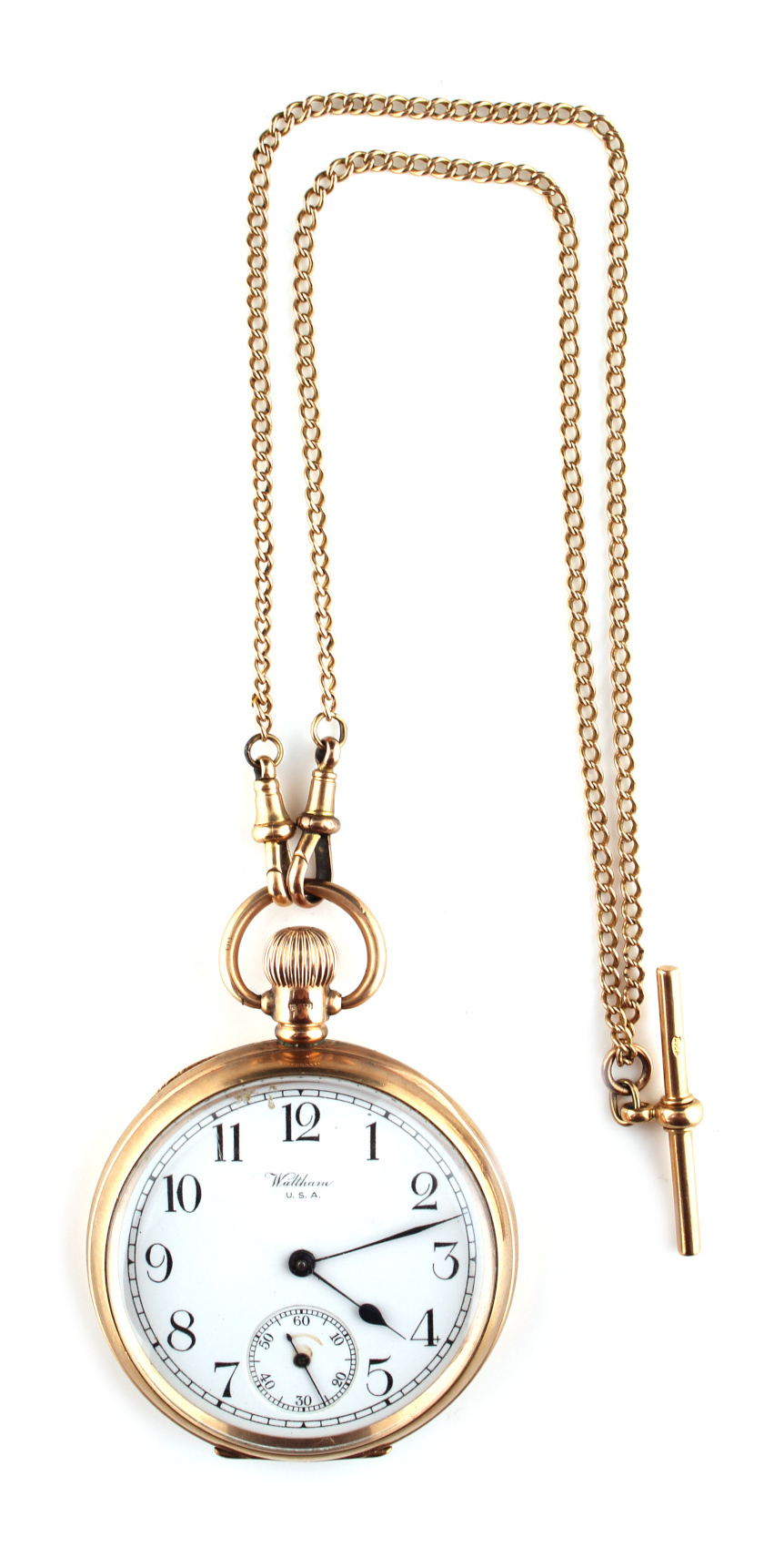 Property of a deceased estate - a Waltham 9ct gold cased keyless wind pocket watch, with - Image 2 of 2