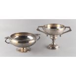 Property of a gentleman - an Art Deco silver twin-handled circular bowl, Birmingham 1930, 9.5ins. (
