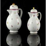 Property of a gentleman - a 19th century Vienna porcelain coffee pot and matching hot water jug,