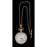 Property of a deceased estate - a Waltham 9ct gold cased keyless wind pocket watch, with
