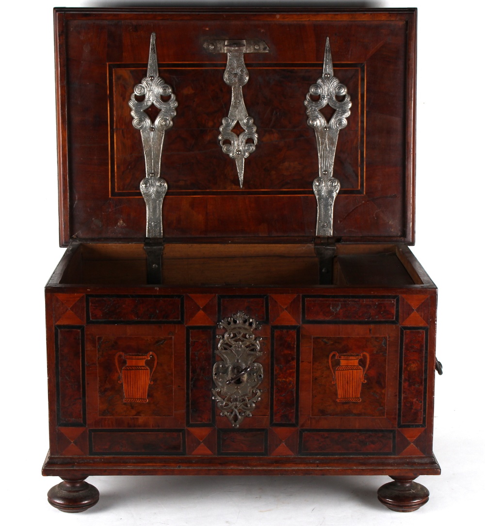 Property of a gentleman - an 18th century Continental olivewood burr yew & marquetry inlaid - Image 3 of 3