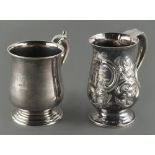 Property of a deceased estate - a George III silver baluster mug or tankard, James Stamp, London