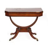 Property of a lady - an early 19th century Regency period mahogany & rosewood crossbanded swivel-top